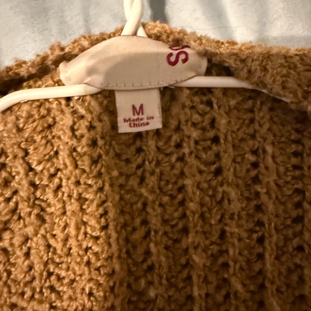 SO Cozy Knit Sweater | Camel Brown | Size Medium - Picture 2 of 2